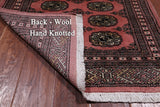Pink Bokhara Handmade Wool Runner Rug - 2' 8" X 10' 2"