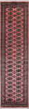 Pink Bokhara Handmade Wool Runner Rug - 2' 8" X 10' 2"