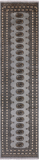Grey Bokhara Handmade Wool Runner Rug - 2' 7" X 10' 6"