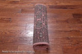 Pink Bokhara Hand Knotted Wool Runner Rug - 2' 6" X 10' 1"