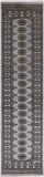 Grey Bokhara Hand-Knotted Wool Runner Rug - 2' 6" X 10' 3"