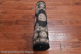 Black Bokhara Hand-Knotted Wool Runner Rug - 2' 7" X 10' 1"
