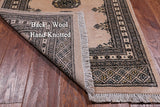 Ivory Bokhara Handmade Wool Runner Rug - 2' 7" X 12' 0"