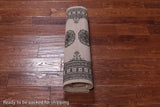 Ivory Bokhara Handmade Wool Runner Rug - 2' 7" X 12' 0"
