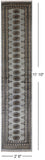 Grey Bokhara Handmade Wool Runner Rug - 2' 6" X 11' 10"