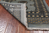 Grey Bokhara Handmade Wool Runner Rug - 2' 6" X 11' 10"