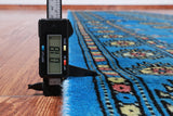 Blue Bokhara Hand Knotted Wool Runner Rug - 2' 7" X 12' 2"