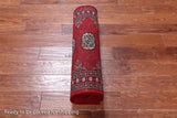 Red Bokhara Hand Knotted Wool Runner Rug - 2' 6" X 12' 0"