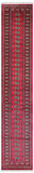 Pink Bokhara Hand Knotted Wool Runner Rug - 2' 6" X 13' 8"