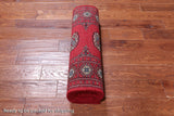 Red Bokhara Handmade Wool Runner Rug - 2' 6" X 14' 5"