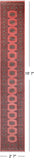 Pink Bokhara Hand Knotted Wool Runner Rug - 2' 7" X 15' 7"