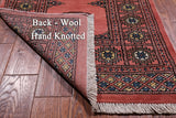 Pink Bokhara Hand Knotted Wool Runner Rug - 2' 7" X 15' 7"
