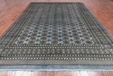 Blue Bokhara Hand Knotted Wool Rug - 9' 2" X 12' 4"
