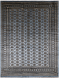 Blue Bokhara Hand Knotted Wool Rug - 9' 2" X 12' 4"