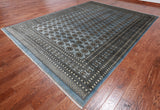 Blue Bokhara Hand Knotted Wool Rug - 9' 2" X 12' 4"