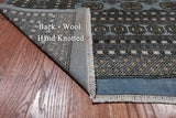 Blue Bokhara Hand Knotted Wool Rug - 9' 2" X 12' 4"