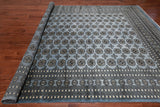 Blue Bokhara Hand Knotted Wool Rug - 9' 2" X 12' 4"