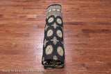 Black Bokhara Hand Knotted Wool Rug - 9' 2" X 12' 2"