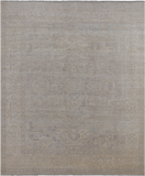 Grey Peshawar Washed Out Handmade Wool Rug - 7' 10" X 9' 8"