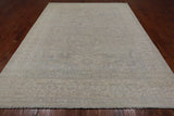 Grey Peshawar Washed Out Handmade Wool Rug - 7' 10" X 9' 8"