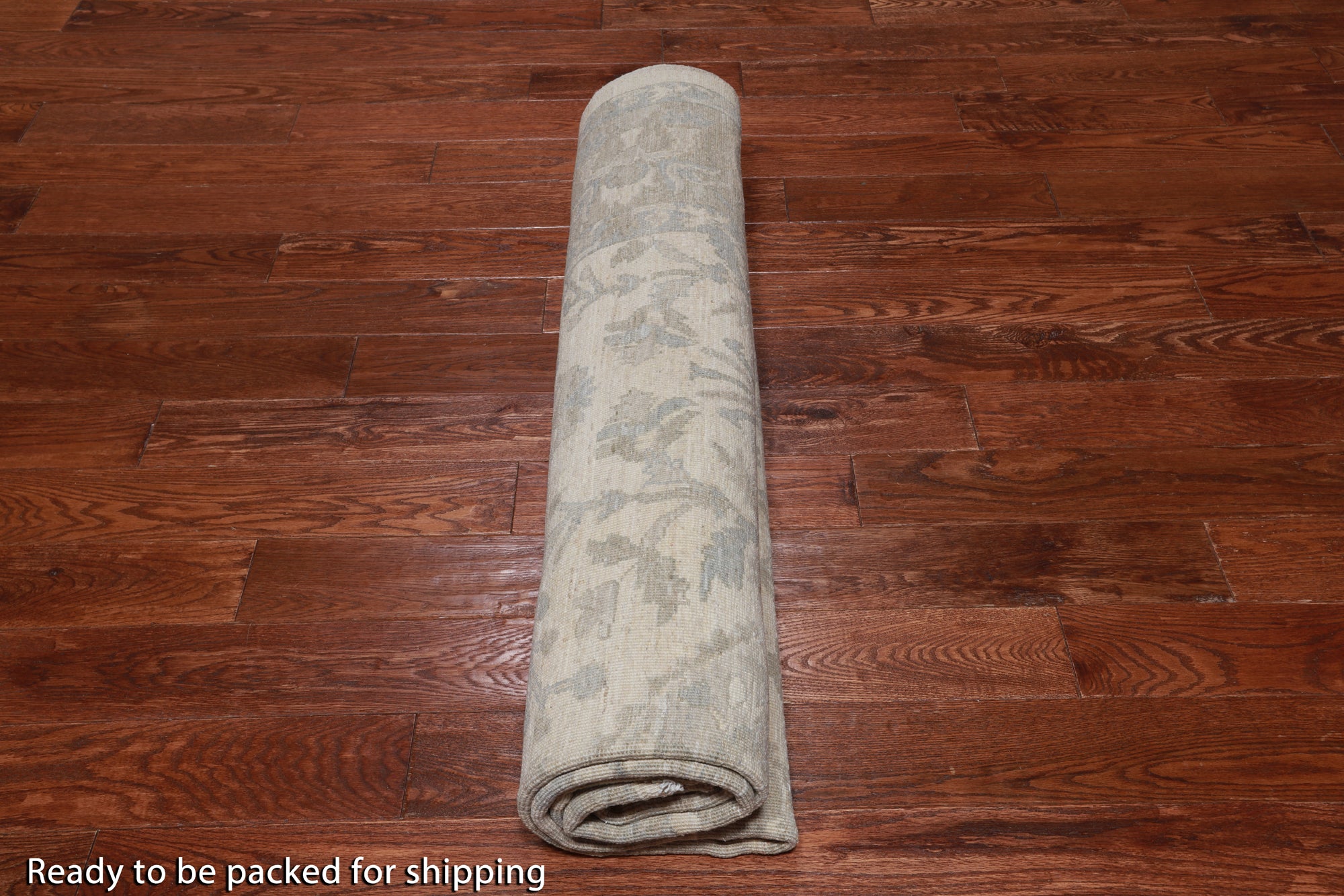 Ivory Square Turkish Oushak Washed Out Handmade Wool Rug - 8' 0" X 8' 0"