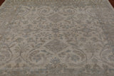 Ivory Square Turkish Oushak Washed Out Handmade Wool Rug - 8' 0" X 8' 0"