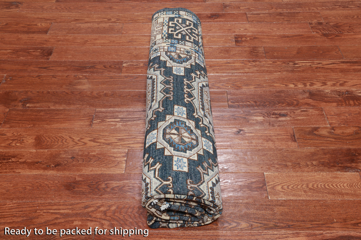 Turkmen Ersari Hand-Knotted Wool Rug - 8' 2" X 10' 2"