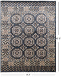 Turkmen Ersari Hand-Knotted Wool Rug - 8' 2" X 10' 2"