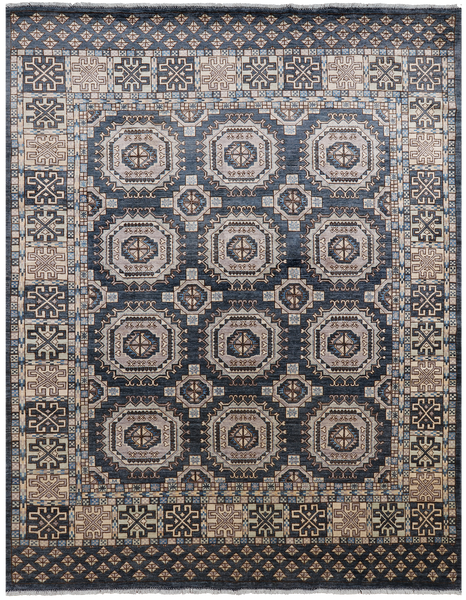 Turkmen Ersari Hand-Knotted Wool Rug - 8' 2" X 10' 2"