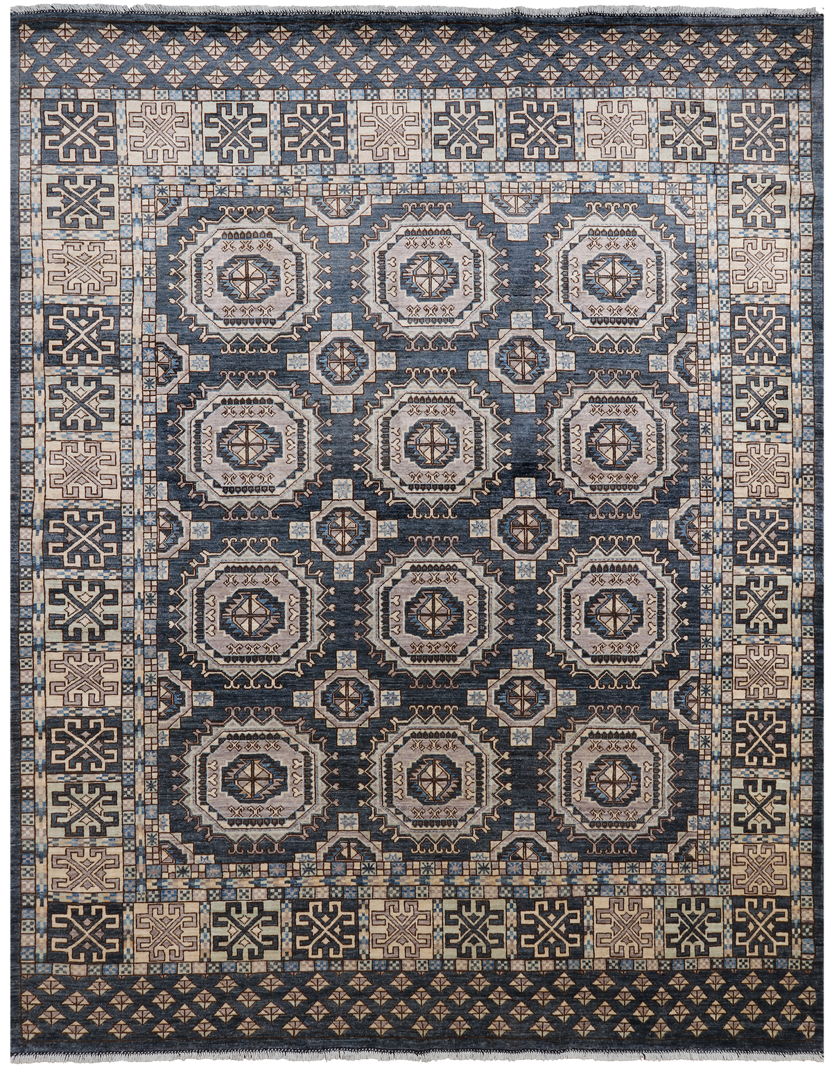 Turkmen Ersari Hand-Knotted Wool Rug - 8' 2" X 10' 2"