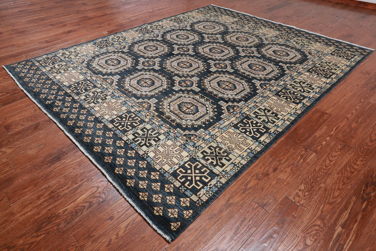 Turkmen Ersari Hand-Knotted Wool Rug - 8' 2" X 10' 2"