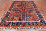 Red Persian Fine Serapi Handmade Wool Rug - 7' 11" X 9' 7"