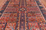 Red Persian Fine Serapi Handmade Wool Rug - 7' 11" X 9' 7"