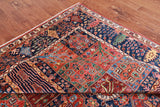 Red Persian Fine Serapi Handmade Wool Rug - 7' 11" X 9' 7"