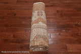 Ivory Geometric Persian Mamluk Handmade Wool Rug - 8' 0" X 10' 2"