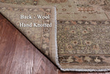 Green Geometric Persian Mamluk Hand Knotted Wool Rug - 7' 10" X 9' 10"