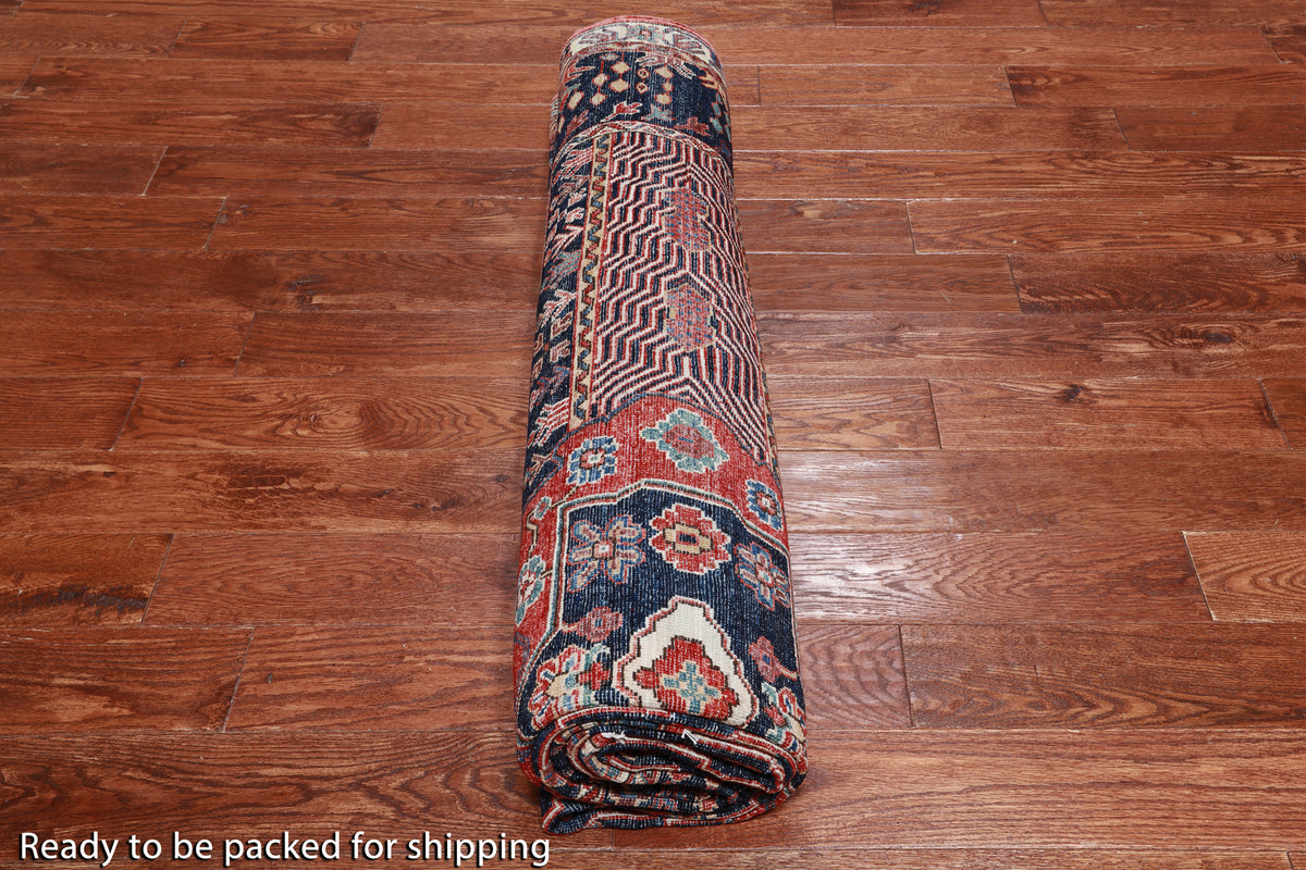 Persian Fine Serapi Hand Knotted Wool Rug - 8' 1" X 10' 5"