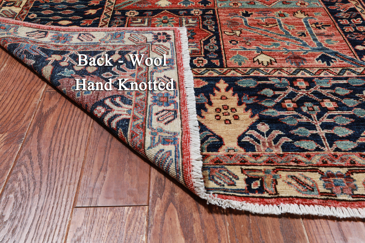 Persian Fine Serapi Hand Knotted Wool Rug - 8' 1" X 10' 5"