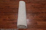 Ivory Peshawar Washed Out Handmade Wool Rug - 8' 8" X 11' 7"