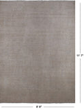 Ivory Peshawar Washed Out Handmade Wool Rug - 8' 8" X 11' 7"