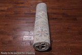 Ivory Peshawar Washed Out Handmade Wool Rug - 8' 9" X 12' 5"