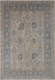 Ivory Peshawar Washed Out Handmade Wool Rug - 6' 1" X 9' 0"