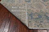 Ivory Peshawar Washed Out Handmade Wool Rug - 6' 1" X 9' 0"