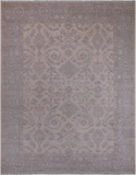 Ivory Peshawar Washed Out Handmade Wool Rug - 9' 0" X 11' 6"