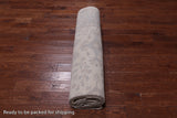 Ivory Peshawar Washed Out Handmade Wool Rug - 9' 0" X 11' 6"
