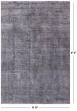 Grey Persian Overdyed Hand Knotted Wool Area Rug - 6' 6" X 9' 5" - Golden Nile