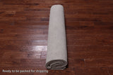 Ivory Peshawar Washed Out Handmade Wool Rug - 8' 9" X 11' 7"