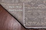Grey Peshawar Washed Out Handmade Wool Rug - 8' 11" X 11' 11"