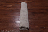 Ivory Peshawar Washed Out Handmade Wool Rug - 8' 11" X 11' 7"
