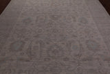 Ivory Peshawar Washed Out Handmade Wool Rug - 8' 11" X 11' 7"